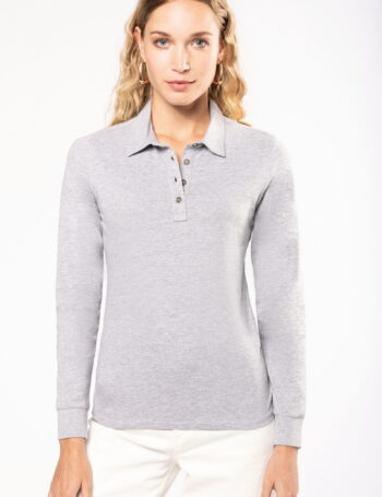 Photo 1 Polo jersey manches longues femme