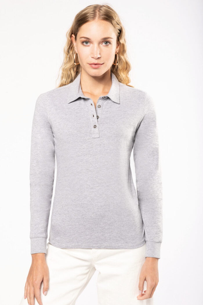 Photo 1 Polo jersey manches longues femme