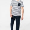 Photo 4 T-shirt rayé marin avec poche manches courtes homme