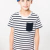 Photo 1 T-shirt rayé marin avec poche manches courtes enfant