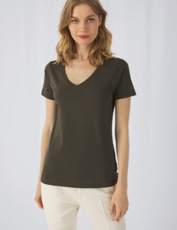 Photo 1 T-shirt Organic Inspire col V Femme