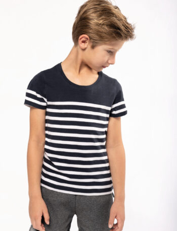 Photo 1 T-shirt marin col rond Bio enfant