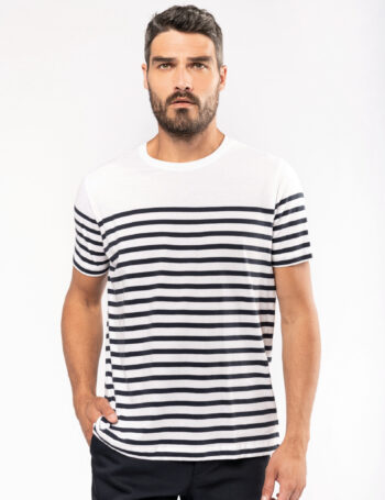 Photo 1 T-shirt marin col rond Bio homme