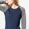 Photo 6 Sweat-shirt Bio bicolore col rond manches raglan femme