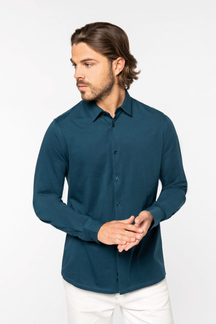 Photo 1 Chemise jersey homme - 155g