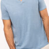 Photo 11 T-shirt écoresponsable henley manches courtes homme - 140 g