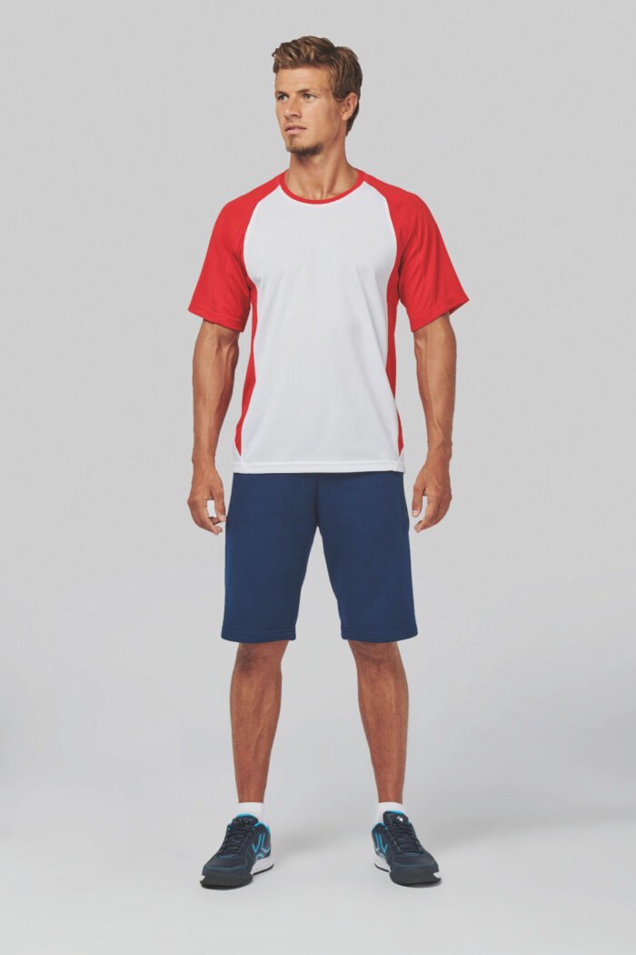 Photo 4 T-shirt de sport bicolore manches courtes unisexe