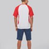Photo 9 T-shirt de sport bicolore manches courtes unisexe