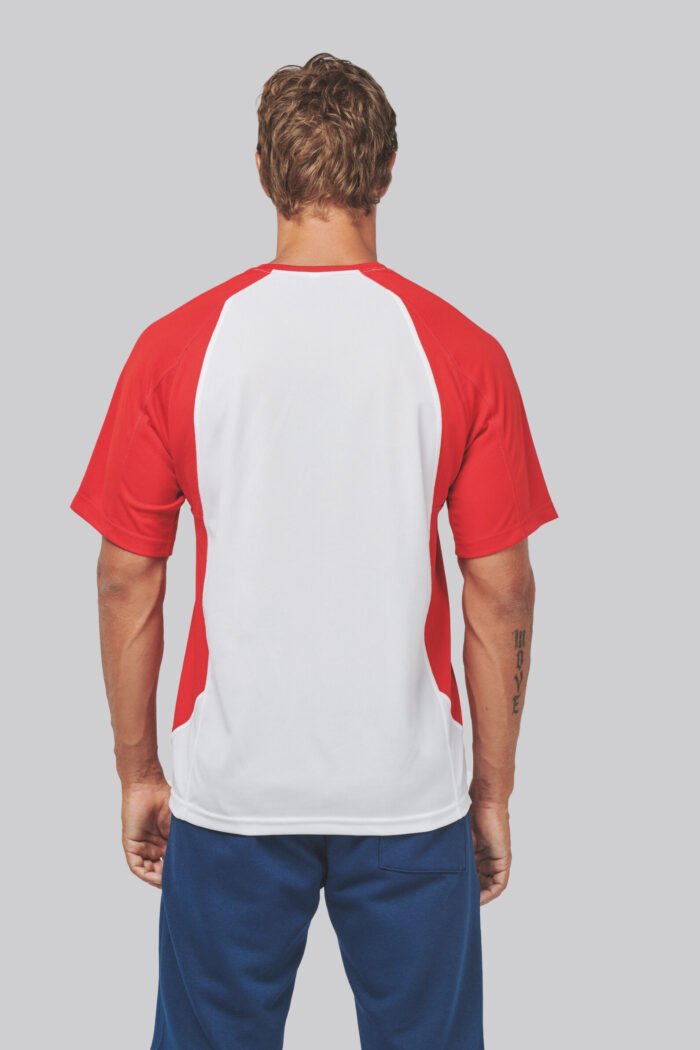 Photo 2 T-shirt de sport bicolore manches courtes unisexe