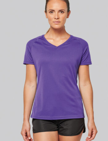 Photo 1 T-shirt de sport manches courtes col v femme