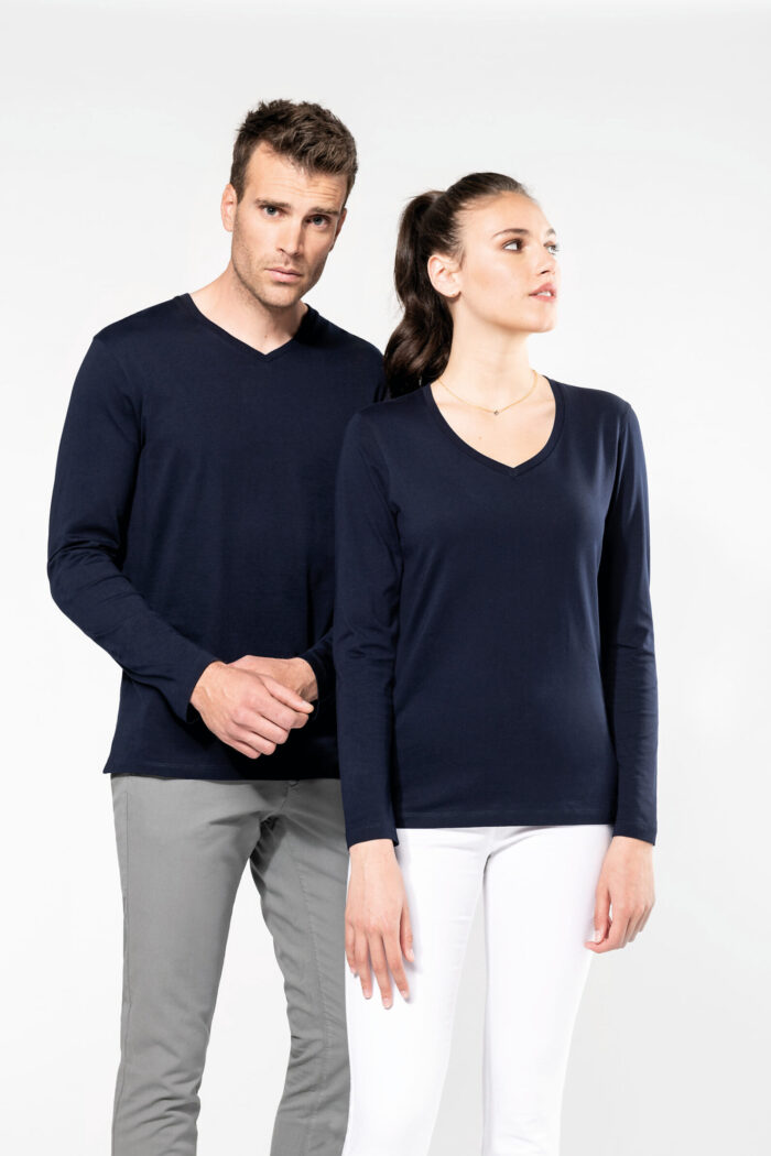 Photo 6 T-shirt Supima® col V manches longues homme