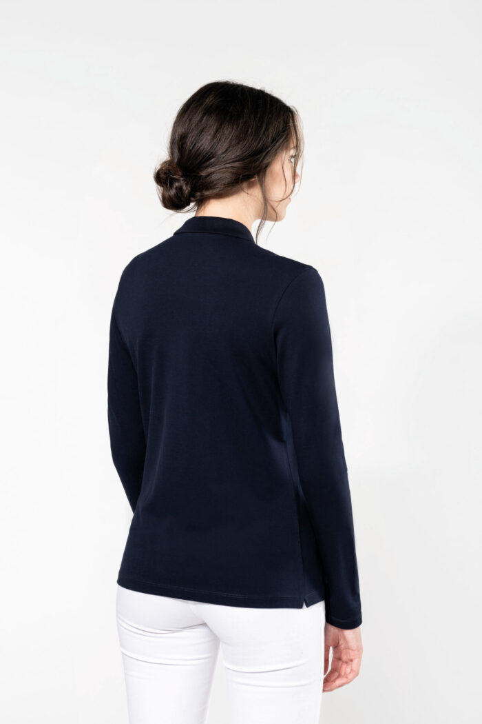 Photo 5 Polo Supima® manches longues femme