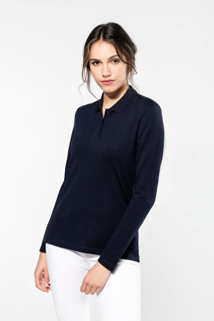 Photo 4 Polo Supima® manches longues femme