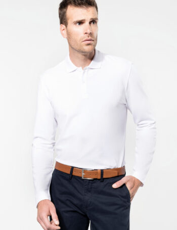 Photo 1 Polo Supima® manches longues homme