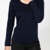 Photo 6 T-shirt Supima® col V manches longues femme